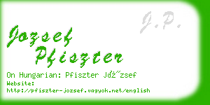 jozsef pfiszter business card